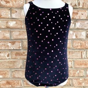 Girls Stretch Velvet Gymnastics/Dance Leotard sz 8